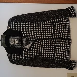 Curio black & white hoodstooth sweater